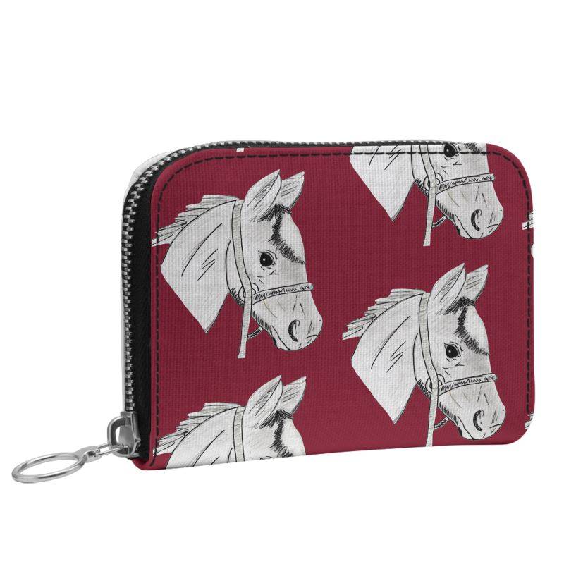 Small Leather Horse Zip Purse